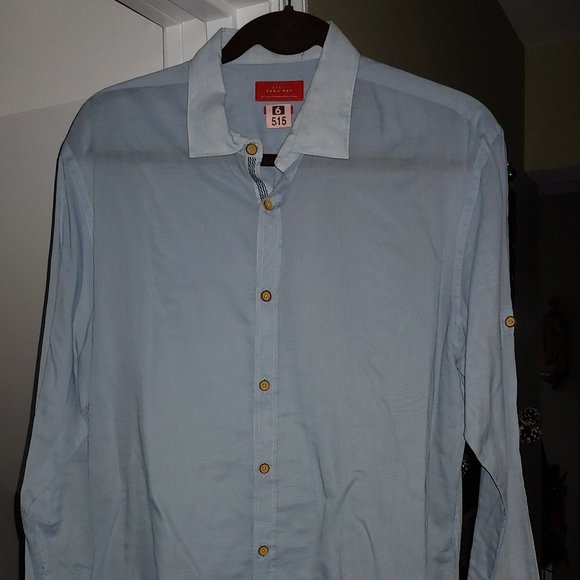 Zara Mens L Soft Cotton Dress Shirt - Picture 8 of 8